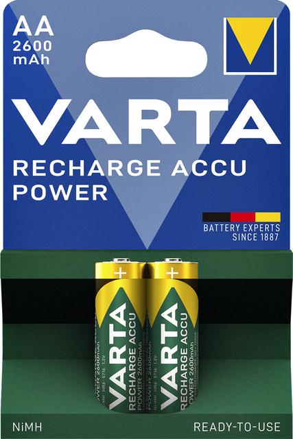 Pile rechargeable Varta 2x AA 2600mAh Ready-To- Use
