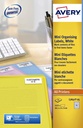 Etiquette Avery L7651Y-25 38,1x21,2mm jaune néon 1625 pièces