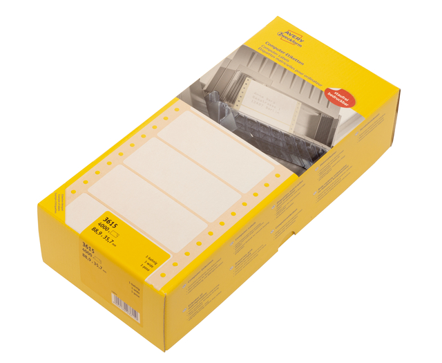 Etiquette Avery Zweckform 3615 88,9x35,7mm 1 rangée blanc 4000 pcs