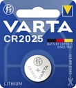 Pile bouton Varta CR2025 lithium blister 1 pièce