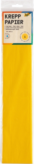 Papier crépon Folia 250x50cm 10 feuilles n° 106 jaune