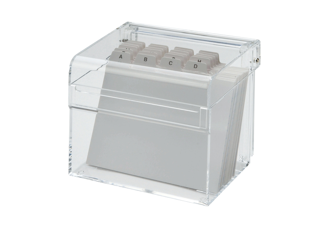 Boîte de fiches MAUL A7 + index acrylique transparent