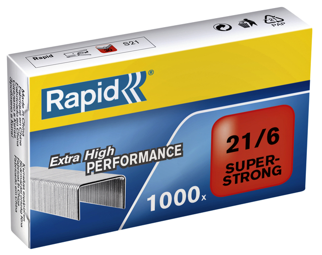 Agrafes Rapid 21/6 galvanisé super strong 1000 pcs