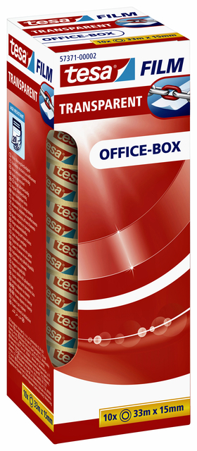 Ruban adhésif tesafilm® 33mx15mm transparent 10 rouleaux
