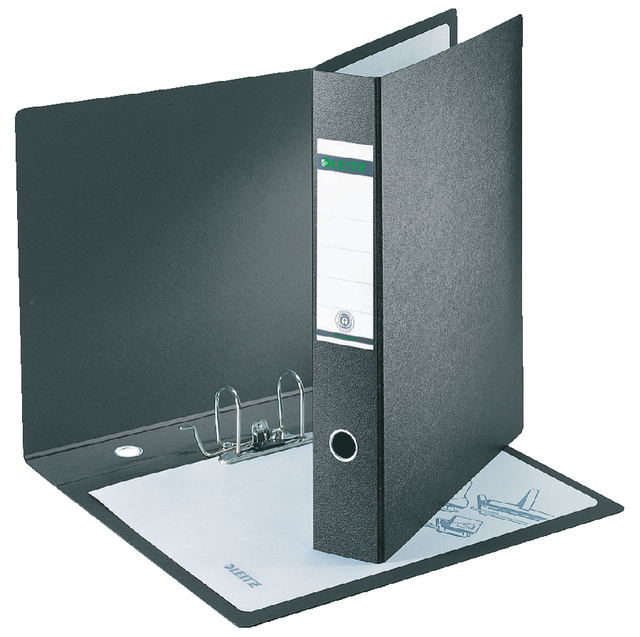 Classeur à levier Leitz 1072 A3 180° sans encoches ni renforts 77mm carton A3 droit noir