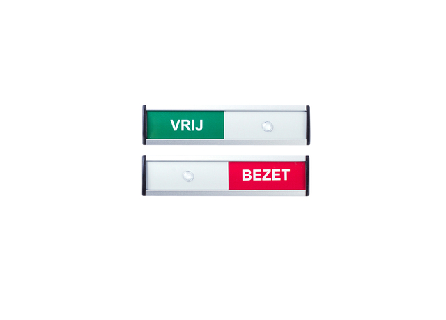 Plaque Vrij/Bezet 125x30mm