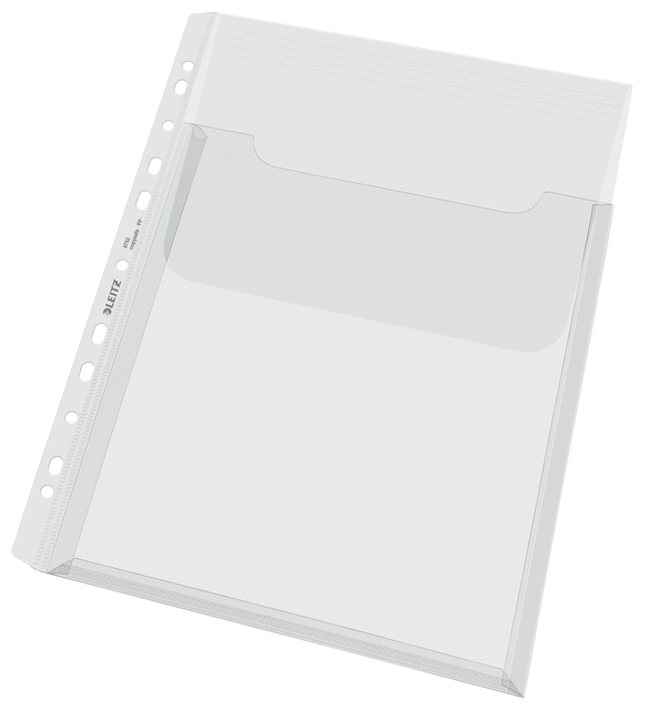 Pochette à soufflet Leitz Premium Copy safe à rabat A4 PP transparent 5 pièces