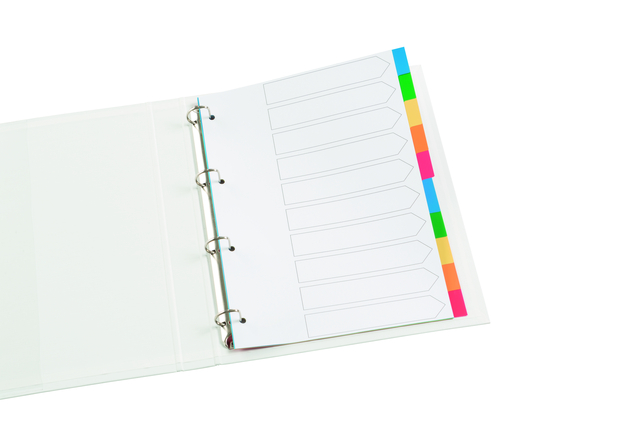 Intercalaires Quantore 4 perforations 10 onglets carton blanc