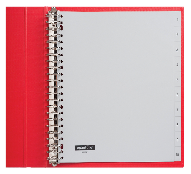 Intercalaires Quantore 23 perforations numéro 1-10 extra large PP