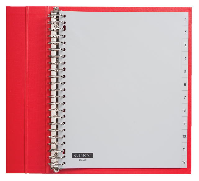 Intercalaires Quantore 23 perforations numéro 1-12 extra large PP