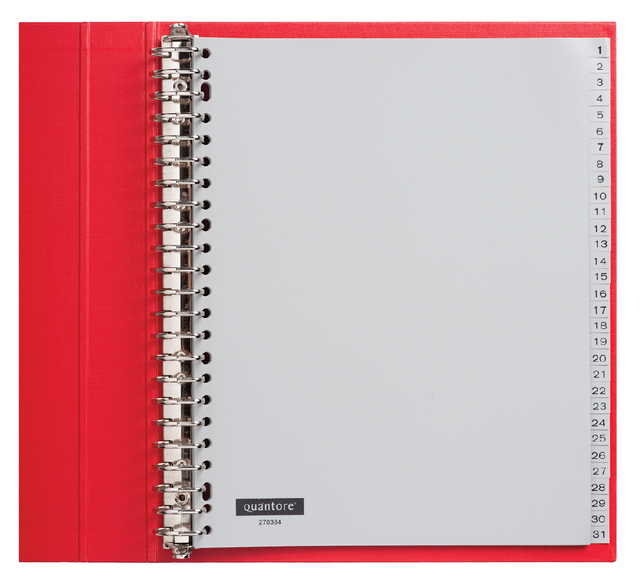 Intercalaires Quantore 23 perforations numéro 1-31 extra large PP