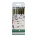 Kit dessin Sakura Zentangle noir set 6 stylos