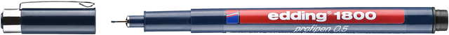 Fineliner Edding 1800 noir 0,5mm