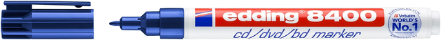 Feutre CD edding 8400 pointe ogive 0,5-1mm bleu
