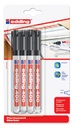 Marqueur edding 400 ogive 1mm noir blister 4 pièces
