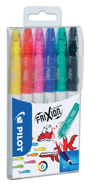 Feutre PILOT FriXion Colors Medium assorti étui 6 pièces