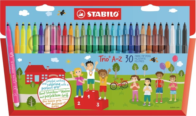 Feutre STABILO Trio A-X 378/30 assorti étui 30 pièces