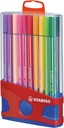 Feutre STABILO Pen 68 Colorparade rouge/bleu Medium assorti 20 pièces