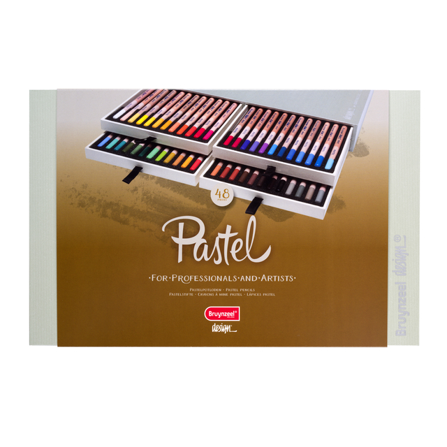 Crayon pastel Bruynzeel Design boîte luxueuse 48 couleursssorti
