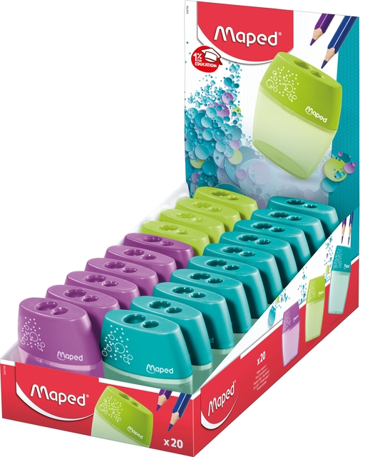 Puntenslijper Maped Shaker 2-gaats assorti