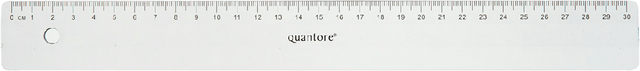 Règle Quantore 30cm plastique transparent