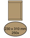 Envelop IEZZY akte 230x310mm zelfklevend 90gr bruin 250 stuks