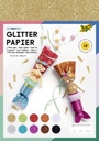 Papier pailleté Folia 1 face 24x34cm 170g assorti 10 feuilles