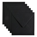 Envelop Papicolor 140x140mm ravenzwart pak à 6 stuks