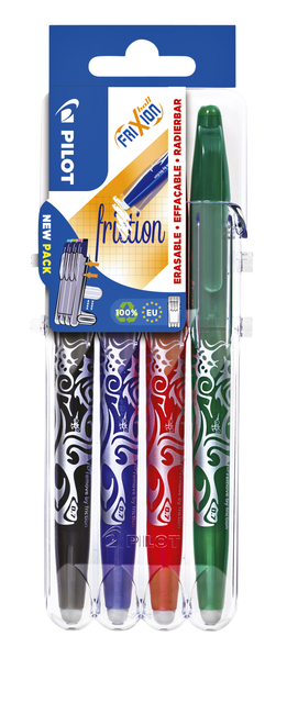 Roller PILOT FriXion Set2Go Medium basique assorti 4 pièces