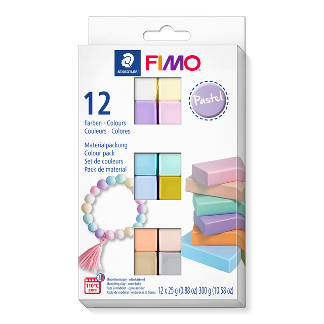 Pâte à modeler Fimo Soft Colour 12 couleurs pastel