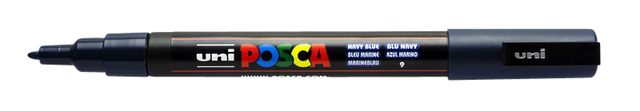 Verfstift Posca PC3M fijn marineblauw
