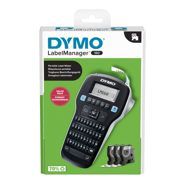 Etiqueteuse Dymo LabelManager LM160 azerty valuepack
