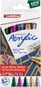 Marqueur acrylique edding e-5100 Medium Metallic assorti set 5 pièces