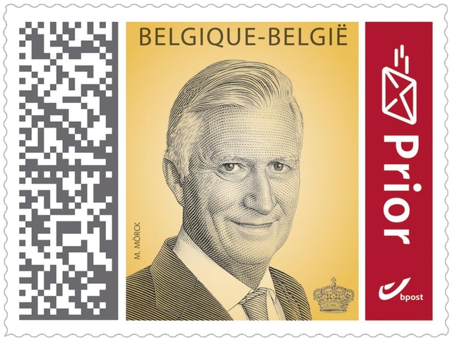 Timbre Belgique Prior autocollant 50 pièces