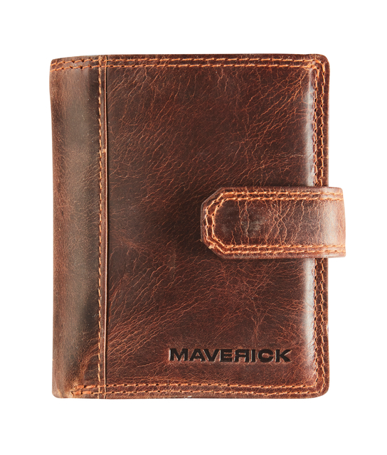 Porte-cartes Maverick The Original super compact RFID cuir marron