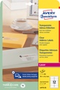 Etiquette Avery Zweckform L4772-25 99,1x42,3mm transparent mat 300 pièces
