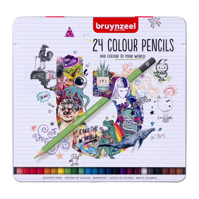 Crayon de couleur Bruynzeel boîte 24 pièces