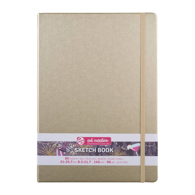 Carnet de croquis Talens Art Creation 210x300mm 140g 80 feuilles jaune d'or