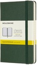Carnet Moleskine Pocket 90x140mm carreau 5x5mm couverture rigide vert myrte