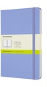 Notitieboek Moleskine large 130x210mm blanco hard cover hydrangea blue