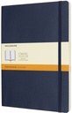 Carnet Moleskine XL 190x250mm ligné couverture souple bleu saphir