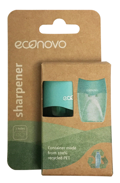 Taille-crayon Econovo 2 trous bleu blister 1 pièce