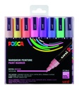 Marqueur peinture Posca PC5M Medium pastel assorti set 8 pièces