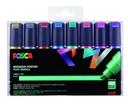 Verfstift Posca PC8K breed schuin metallic assorti set à 8 stuks