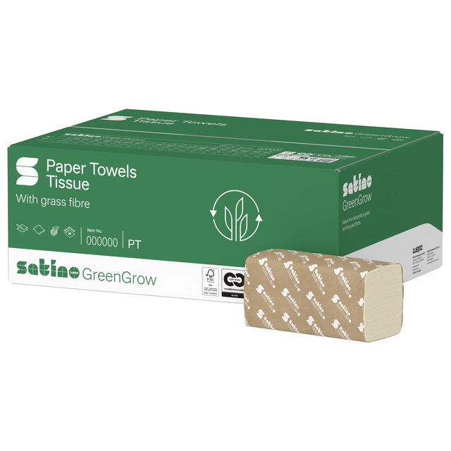 Papier toilette BlackSatino MT1 GreenGrow 079870 3 épaisseurs 8x 250 feuilles naturel