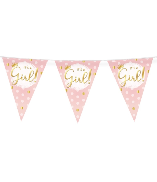 Party Flags foil It's a girl!