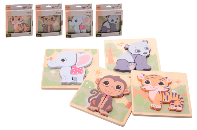 Puzzle Jouéco The Wildies Family 4 assorti