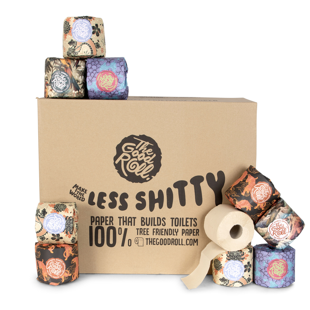 Papier toilette The Good Roll The Panda Edition bambou 2 épaisseurs 24x 300 feuilles naturel