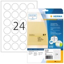 Etiket HERMA 4236 rond 40mm transparant 600 etiketten