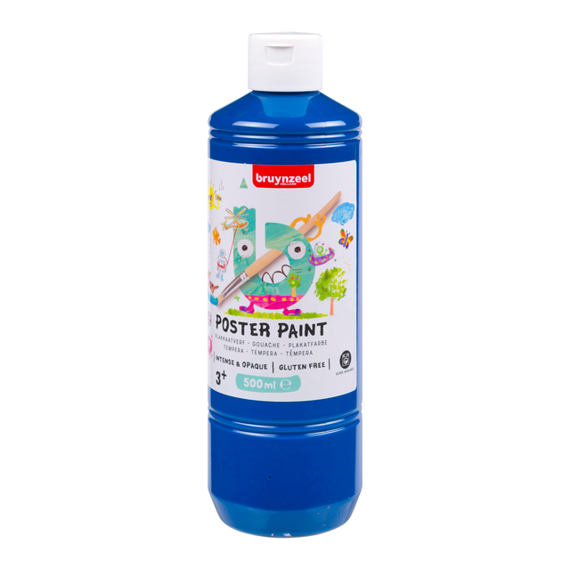 Gouache Bruynzeel flacon 500ml bleu profond